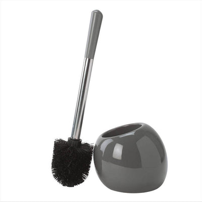1 of 2:Bath Bliss Ceramic Dome Toilet Brush & Holder in Grey 