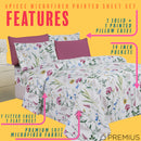 11 of 12:PREMIUS Premium Flora 4 & 6 Piece Microfiber Printed Wrinkle-Free Sheet Set 
