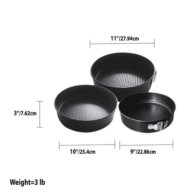 3 of 3:Moldes para hornear desmontables antiadherentes Bakers Wave - 3 piezas 