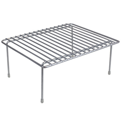 1 of 3:Étagère auxiliaire Home Basics, petite, robuste, en acier recouvert de vinyle, argentée 