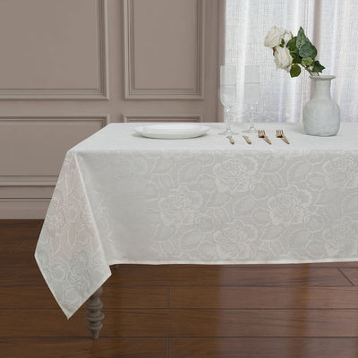 8 of 8:Nappe jacquard florale oblongue Laura 