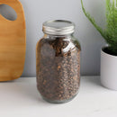4 of 4:Home Basics 33oz. Wide Mouth Clear Mason Canning Jar 