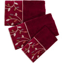 1 of 8:Aubury Complete Bath Ensemble Decor Set, Burgundy, All Sold Separately 