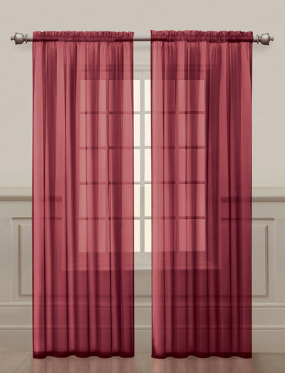 36 of 50:Paquete de 2 paneles de ventana con bolsillo para barra transparente Diamond, 54 x 84 pulgadas 