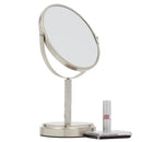 3 of 4:Home Basics Diamond Double Sided Cosmetic Mirror, (1x/5x Magnification), Satin Nickel 