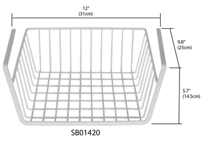 4 of 4:Home Basics Small Under-the-Shelf Basket 