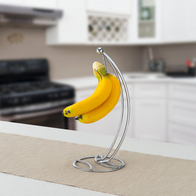 2 of 3:Home Basics Flat Wire Chrome Plated Steel Banana Tree, 