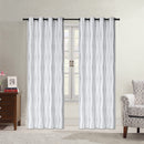 3 of 4:Eden Textured Ikat Jacquard Grommet Window Curtain Panel, 54x84 Inches 