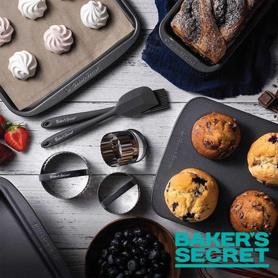 6 of 6:Baker's Secret Essentials Juego para hornear de acero antiadherente de 5 piezas 