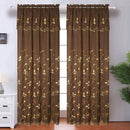5 of 5:Delilah Floral Rod Pocket Embroidered Window Panel with Valance and Backing, 54x84 Inches 