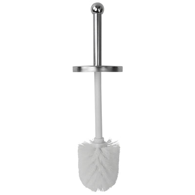 3 of 6:Home Basics Stainless Steel Toilet Brush Holder, White-Marble 
