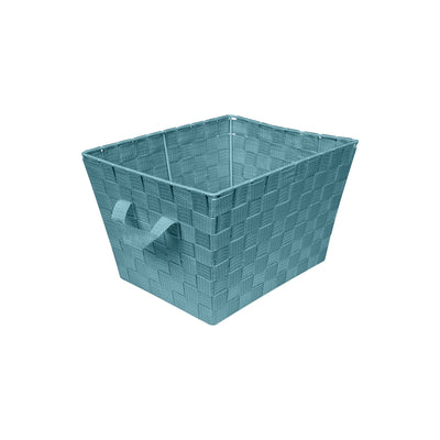 1 of 4:Simplify Small Woven Storage Bin in Sapphire 