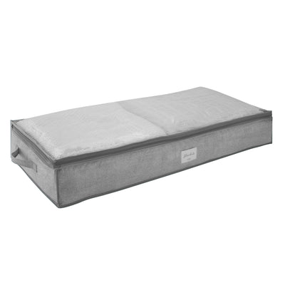 2 of 3:Simplify paquete de 2 bolsas de almacenamiento debajo de la cama en gris jaspeado 