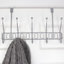 5 of 10:Home Basics Unity Over the Door 5 Hook Hanging Rack, Silver 