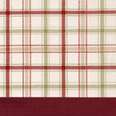 3 of 4:Panel de cortina para ventana con pestaña superior con botones Tattersall - 52x63 - Borgoña 