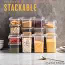 22 of 36:PREMIUS Plastic Food Storage Container, Rectangle, Clear-Natural 