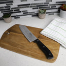 4 of 4:Home Basics 5 Stainless Steel Santoku Knife with Contoured Bakelite Handle, Black 