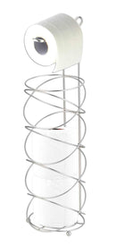 1 of 5:Home Basics Modern Swirl Freestanding Dispensing Toilet Paper Holder, Satin Nickel 