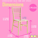 4 of 16:Lot de 2 chaises Tiffany Chiavari pour enfants JOON, 63 x 33 x 36 cm 