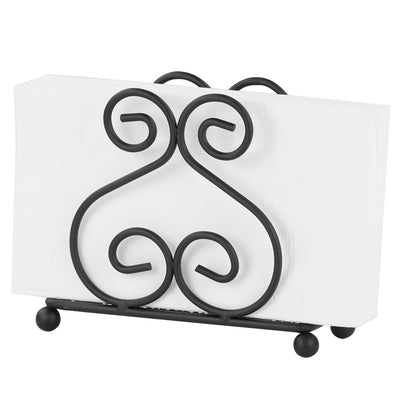 1 of 5:Porte-serviettes en acier Home Basics Scroll Collection, noir 