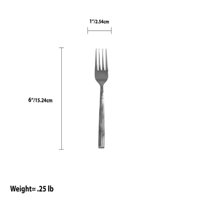 5 of 5:Home Basics 4 Piece Eternity Mirror Finish Stainless Steel Cutlery Dinner Fork, Silver 