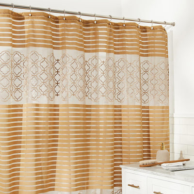 33 of 38:Ensemble de décoration de salle de bain complet avec barre de douche populaire, doré, vendu séparément 