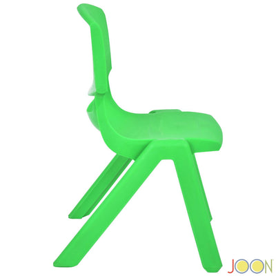5 of 7:Chaises d'apprentissage empilables en plastique pour enfants JOON, vertes, 52,1 x 32,7 x 28 cm, lot de 2 (lot de 2) 