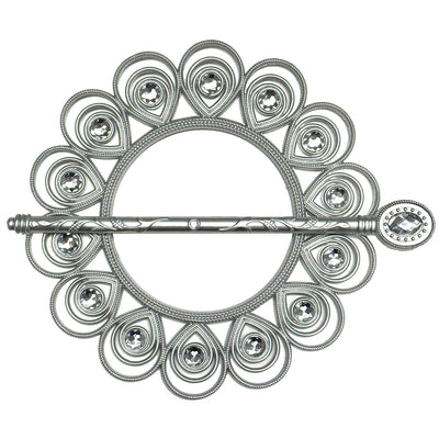 1 of 2:Teardrop Jewel - Alzapaños decorativos para cortina de ventana, un par, plateado 