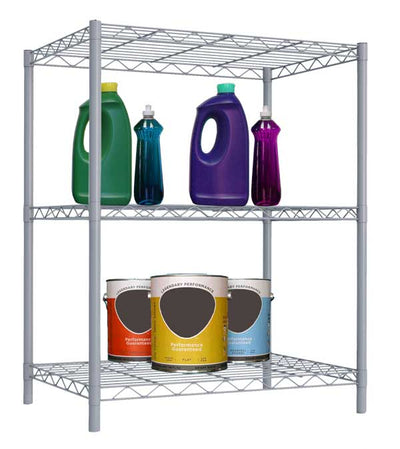 1 of 8:Home Basics 3 Tier Steel Wire Shelf, Grey 