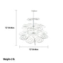 7 of 7:Home Basics 3 Tier Steel 23 Cupcake Holder, Silver 