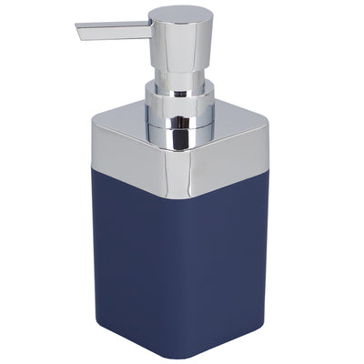 3 of 4:Home Basics Skylar 10 oz. ABS Plastic Soap/Lotion Dispenser, Navy 