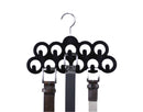 3 of 4:Home Basics Percha para bufandas de terciopelo con 10 bucles, antideslizante, sin enganches, con gancho de acero cromado, 