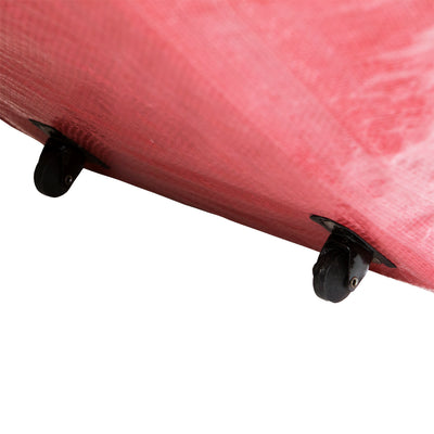 3 of 5:Sac à roulettes en PVC texturé pour sapin de Noël Home Basics, rouge 