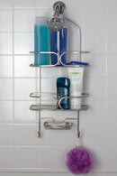 4 of 5:Home Basics Essence Shower Caddy, Satin Nickel 