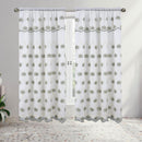 4 of 5:Lana Floral Embroidery Window Panel with Attached Valance and Backing, 55x84 Inches 