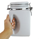 2 of 4:Home Basics Easy Grip Lot de 4 boîtes en céramique avec cuillères, blanc 