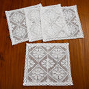 8 of 18:Chemin de table en dentelle vintage au crochet avec étoiles 