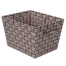 1 of 5:Home Basics Stripe Woven Strap Medium Storage Bin, Brown 