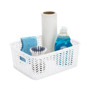 2 of 2:Simplify Small Herringbone Storage Bin in White 