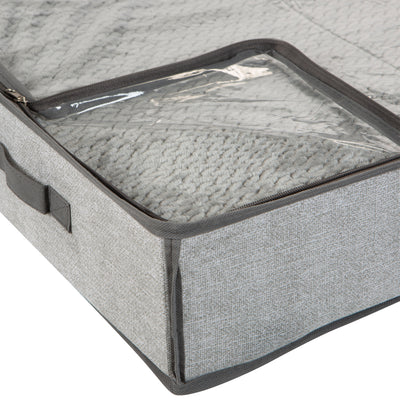 3 of 4:Simplify Under the Bed Storage Bag in Heather Grey 