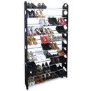 2 of 5:Étagère à chaussures en métal Home Basics pour 50 paires, noire 