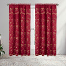 2 of 7:Viola Floral Embroidery Panel with Valance and Backing, 55x84 Inches 