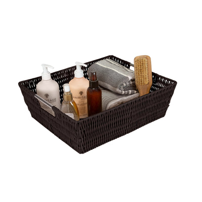 4 of 4:Panier fourre-tout en rotin Simplify Shelf Storage couleur chocolat 