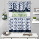 1 of 4:Ensemble de rideaux de fenêtre Callie avec cantonnière et paire de volants - 58 x 24 - Bleu marine 
