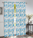 24 of 24:Gwen Dahlia Foil Sheer Rod Pocket Window Panel and Valance Treatments 