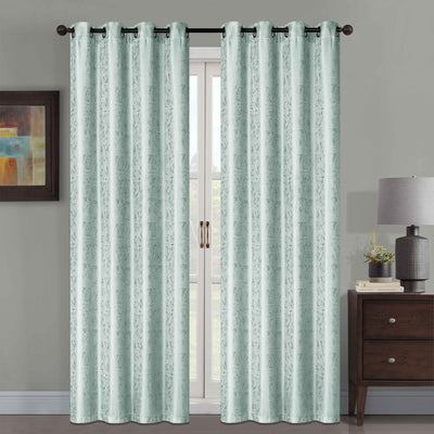 3 of 13:Ayla Crushed Jacquard Grommet Window Panel, 54x84 Inches 