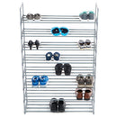 3 of 4:Étagère à chaussures polyvalente à 8 niveaux Home Basics, gris 