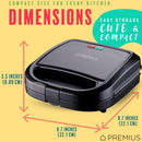 12 of 18:Machine à sandwich double tranche antiadhésive en céramique PREMIUS, moule de 8,25 x 4,75 pouces 
