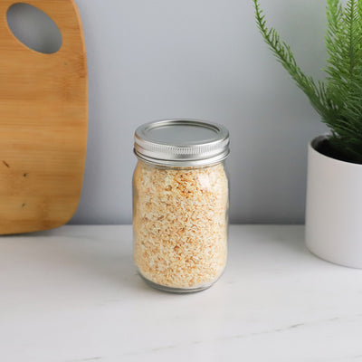 4 of 4:Home Basics 12 oz. Wide Mouth Clear Mason Canning Jar 