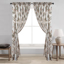 12 of 16:Teagan Floral Printed Crushed Satin Rod Pocket Window Panel and Waterfall Valance Treatments 